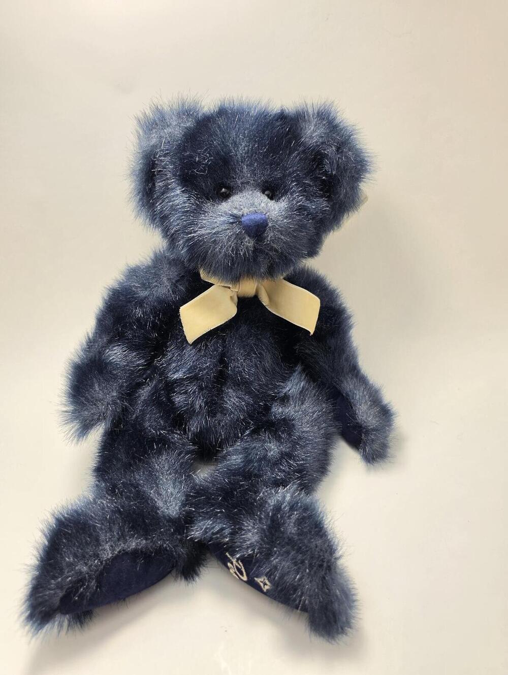 Russ Plush "Alleluial" the Blue Teddy Bear Plush, Soft Like New Condition